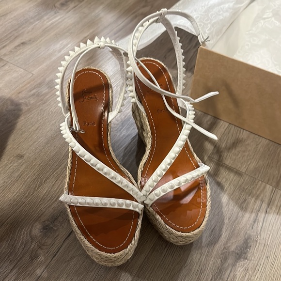 Mafaldina Zeppa Patent White Wedges - Picture 5 of 6
